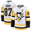 Maillot de Hockey Pittsburgh Penguins Fanatics Premium Sidney Crosby 2024-25 Blanc Extérieur - Homme